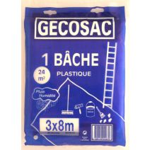 Bâche de protection polyéthylène translucide 3 x 8m