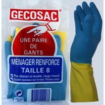 Paire de gants ménagers renforcés T8 Usage intentif