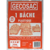 Bâche de protection polyéthylène translucide 4 x 5m