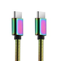 Cordon Smartphone USB-C / USB-C effet ressort 2m