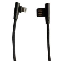 Cordon Lightning noire coudé - 1m - FPE