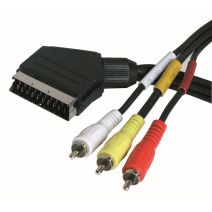 Cordon péritel mâle/3 rca mâle(audio+ vidéo)