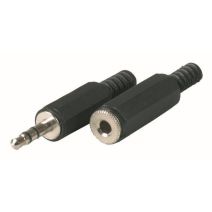2 fiches audio jack 3,5mm mâle/femelle - FPE