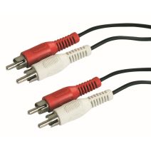 Cordon audio 2 RCA mâles/2 RCA mâles - 1,2m - FPE