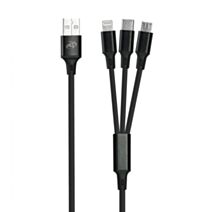 Cordon 3 en 1 USB-A 1m tressé - FPE