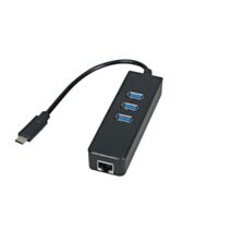 Câble USB type C mâle / 3 USB 3.0 femelle + RJ45 femelle - FPE