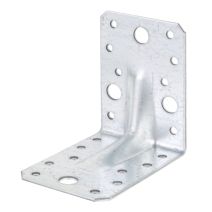 Équerre renforcée + nervure 65x90x2,5mm Ø5mm 18 trous - ALBERTS