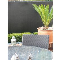 Brise vue en toile Occultant 95% 1,5x3m noir - IDEAL GARDEN
