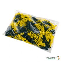 Chaîne plastique de délimitation 25m PEHD Jaune/Noir d8