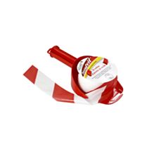 Déroulvit ruban chantier 50mmx100m rouge/blanc - NOVAP