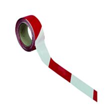 Ruban de chantier rouge/blanc 50mm x 100m - NOVAP