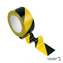 Ruban adhésif hachuré jaune/noir 50mm 33m