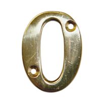 chiffre laiton poli 51 mm 0 - NOVAP