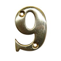 chiffre laiton poli 51 mm 9 - NOVAP