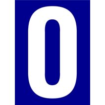 Chiffre numéro de rue "0" adhésif - NOVAP