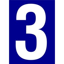 Chiffre numéro de rue "3" adhésif - NOVAP