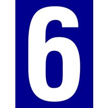 chiffre numéro de rue adhésivé 6 - NOVAP