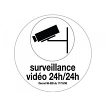 Disque diamètre 80 mm rigide "vidéoprotection 24h/24h"