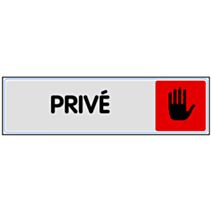 Plaquette 170x45 mm plexi couleur "Privé" - NOVAP