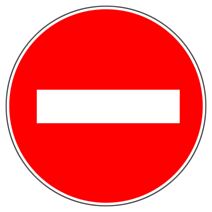 Disque diamètre 180 mm rigide "sens interdit" - NOVAP