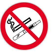 Disque diamètre 180 mm rigide "défense de fumer et vapoter"