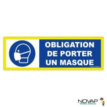 Panneau rigide Obligation de porter un masque 450x150