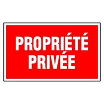 Panneau 330x200 mm rigide "propriété privée" - NOVAP