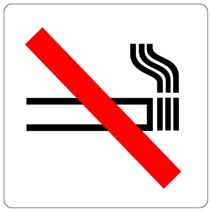 Picto adhésif europe 100x100 mm "défense de fumer" - NOVAP