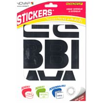 pochette novadhesif lettres 60 mm noir - NOVAP