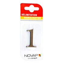 chiffre autocollant en relief hauteur 40 mm  coloris or  1 - NOVAP