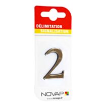 chiffre autocollant en relief hauteur 40 mm coloris or  2 - NOVAP