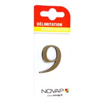 chiffre autocollant en relief hauteur 40 mm coloris or    9 - NOVAP