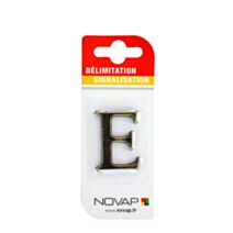 lettre autocollante en relief hauteur 40 mm coloris or e - NOVAP