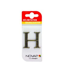 lettre autocollante en relief hauteur 40 mm coloris or h - NOVAP