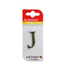 lettre autocollante en relief hauteur 40 mm coloris or j - NOVAP