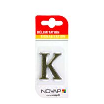 lettre autocollante en relief hauteur 40 mm coloris or k - NOVAP