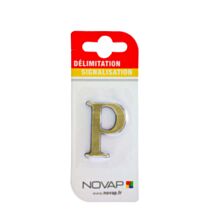 lettre autocollante en relief hauteur 40 mm coloris or p - NOVAP
