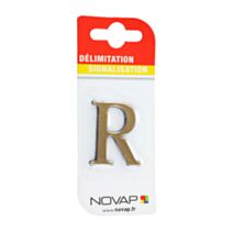 lettre autocollante en relief hauteur 40 mm coloris or r - NOVAP
