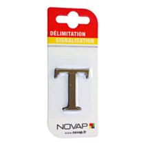 lettre autocollante en relief hauteur 40 mm coloris or t - NOVAP