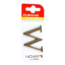 lettre autocollante en relief hauteur 40 mm coloris or w - NOVAP