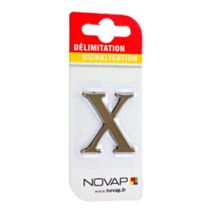 lettre autocollante en relief hauteur 40 mm coloris or x - NOVAP