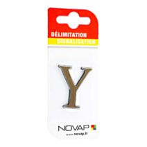 lettre autocollante en relief hauteur 40 mm coloris or y - NOVAP