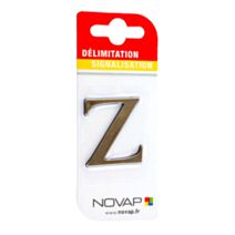 lettre autocollante en relief hauteur 40 mm coloris or z - NOVAP