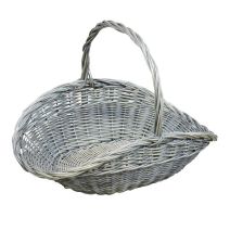 Panier à Bois Campagne Gris Osier