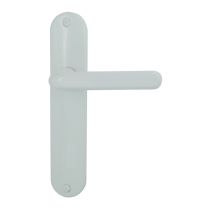 Ensemble tignes alu/acier blanc bec de cane 165