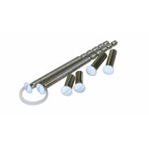 Kit 2 vis relieuses blanc+douilles aveugles