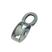 2 poulies a œil fixe 1 galet Zamak zingué ø15mm 