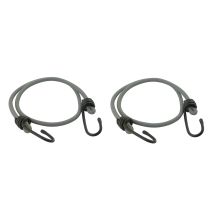 2 sandows multibrins gaine tresse rouge longueur :0,8m ø8mm 