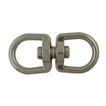 2 emerillons double Zamak nickele øœil 19mm