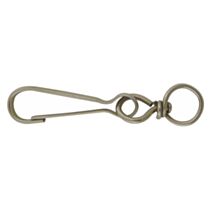 4 mousquetons simplex a touret acier nickele longueur :40mm 